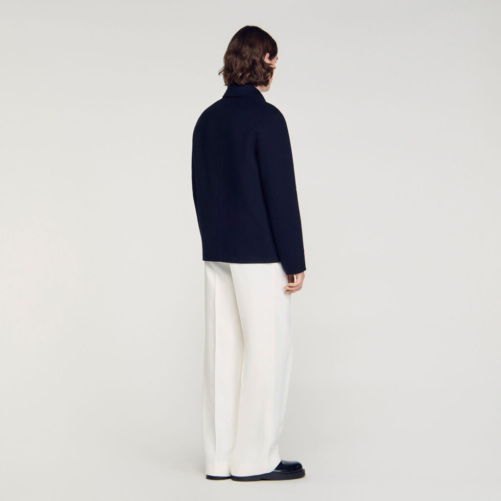 Blouson en laine col classique
