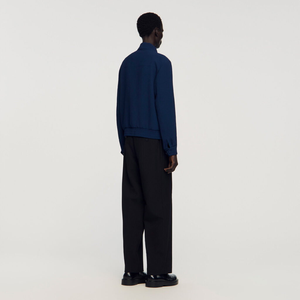Blouson zippé texturé