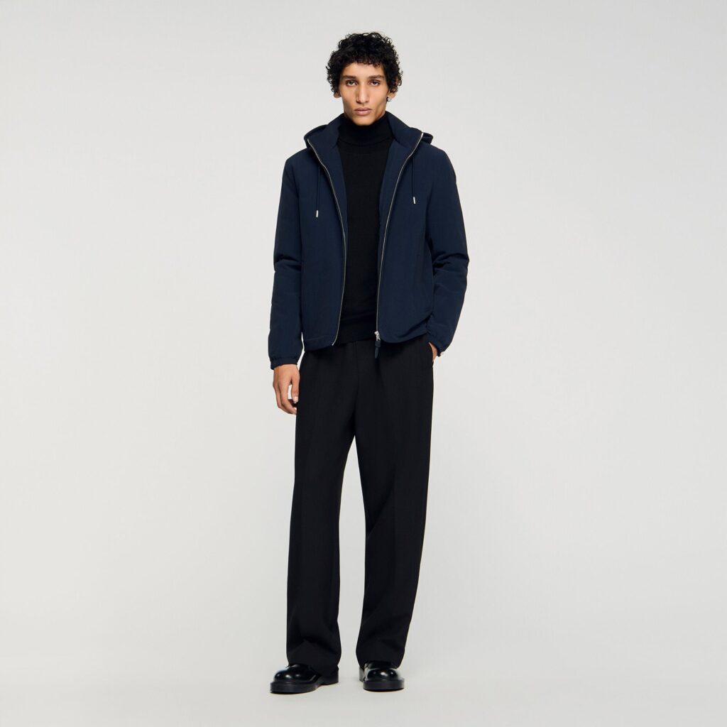Blouson zippé à capuche