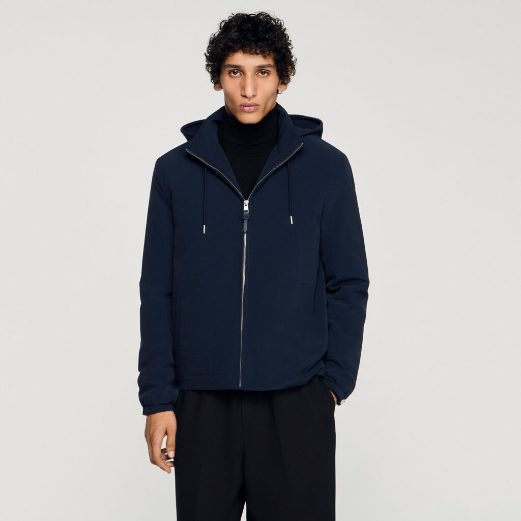Blouson zippé à capuche