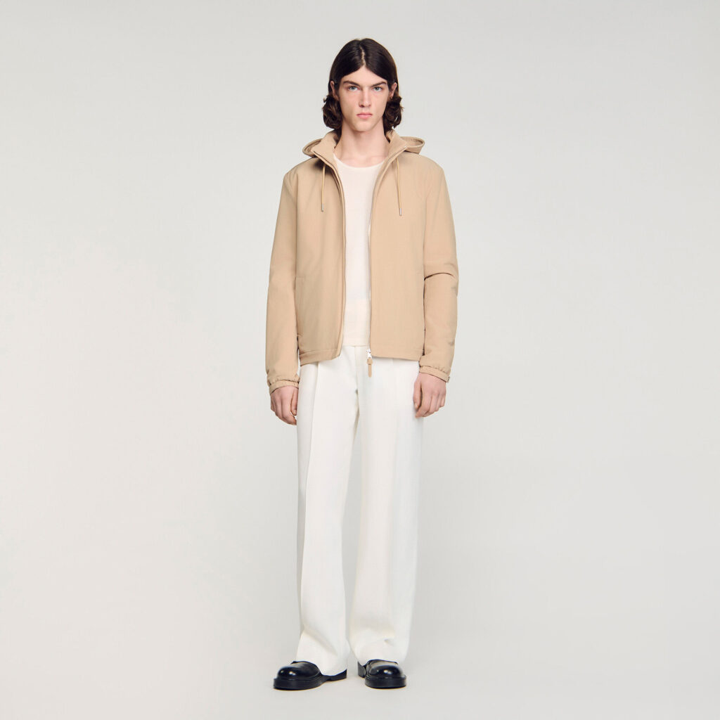 Blouson zippé à capuche
