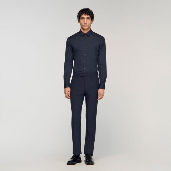Chemise ajustée en coton stretch