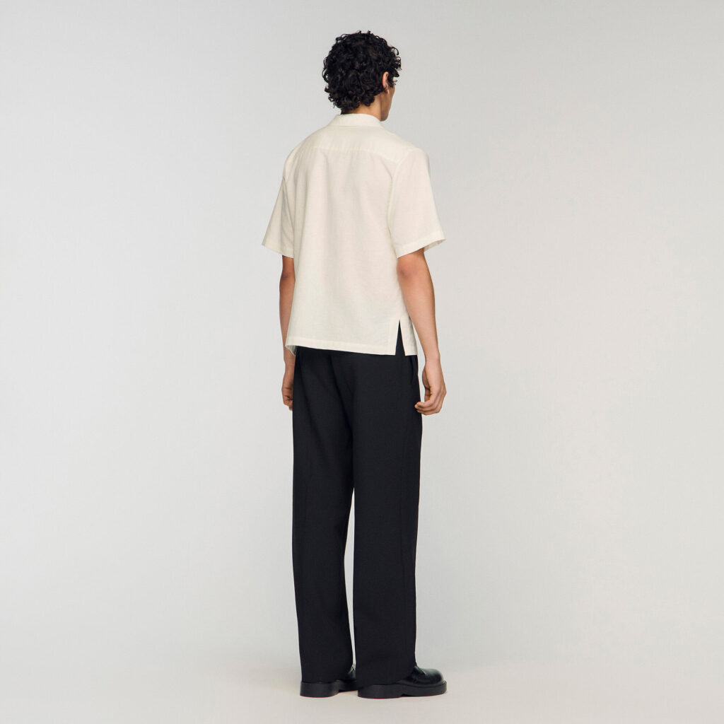 Chemise en coton et lin