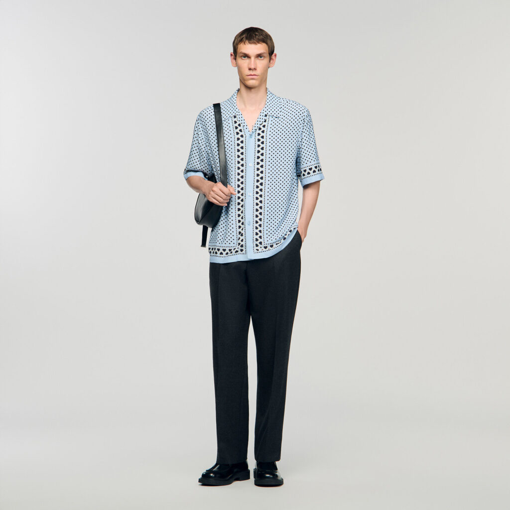 Chemise fluide à imprimé cœur