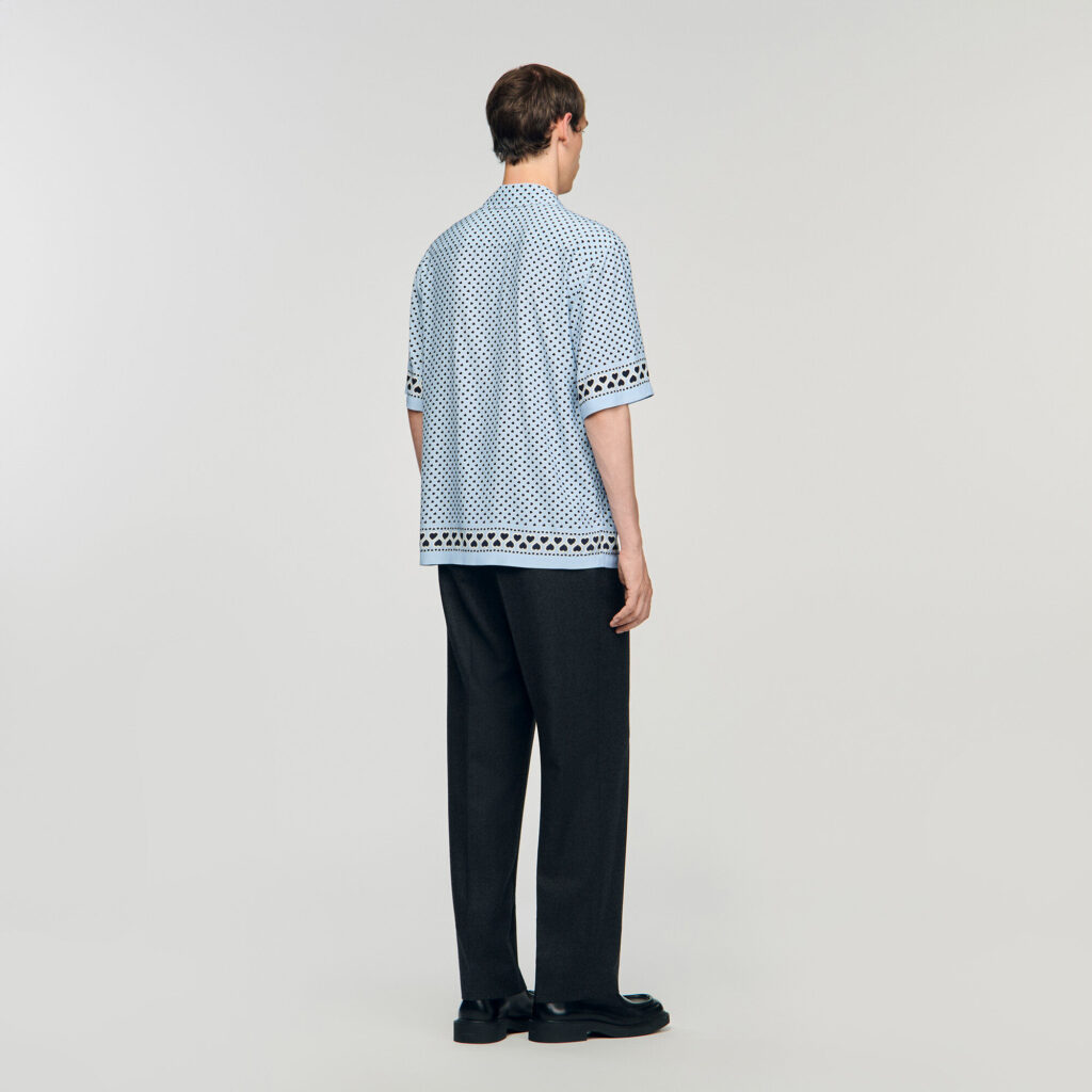 Chemise fluide à imprimé cœur