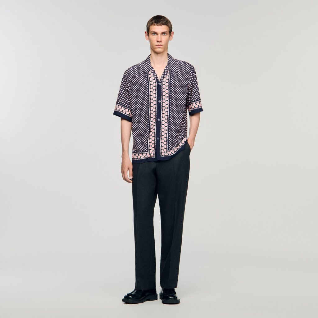 Chemise fluide à imprimé cœur