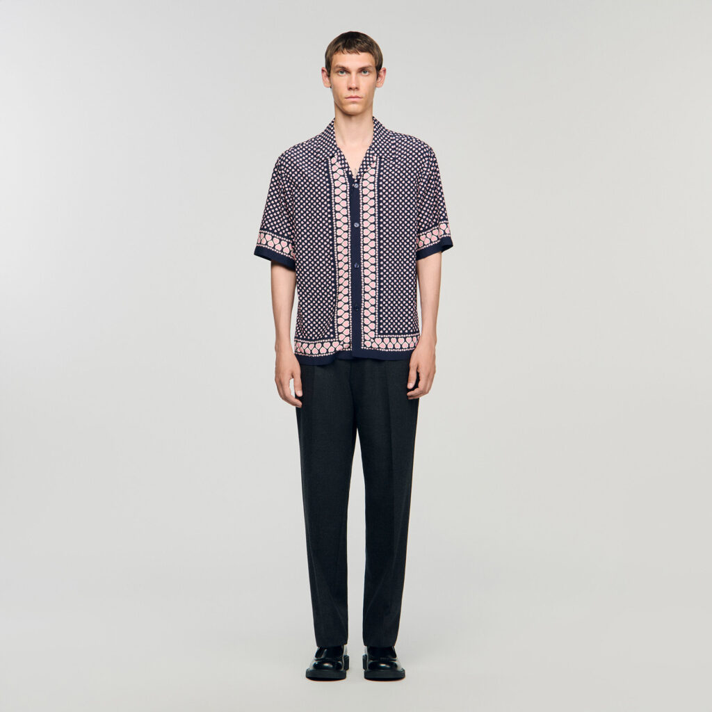 Chemise fluide à imprimé cœur