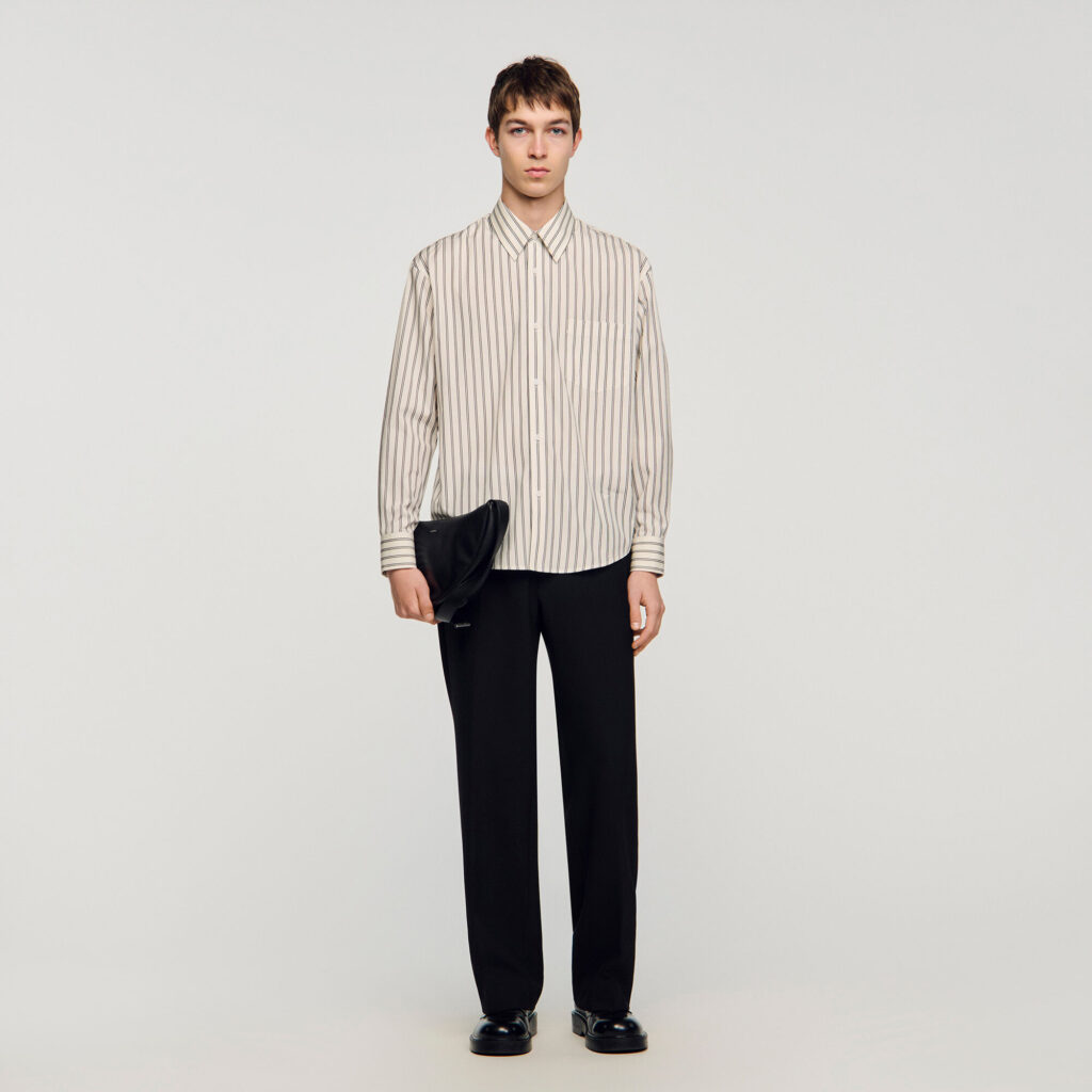Chemise en coton à rayures