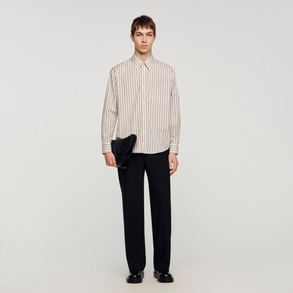 Chemise en coton à rayures