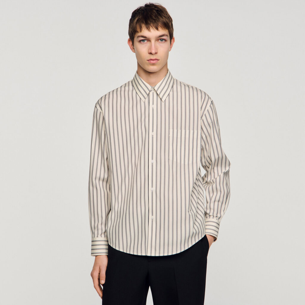 Chemise en coton à rayures