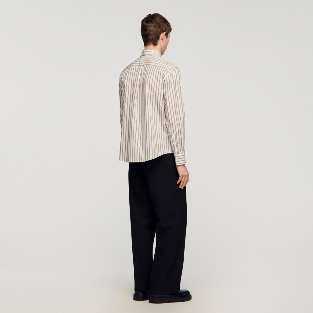 Chemise en coton à rayures