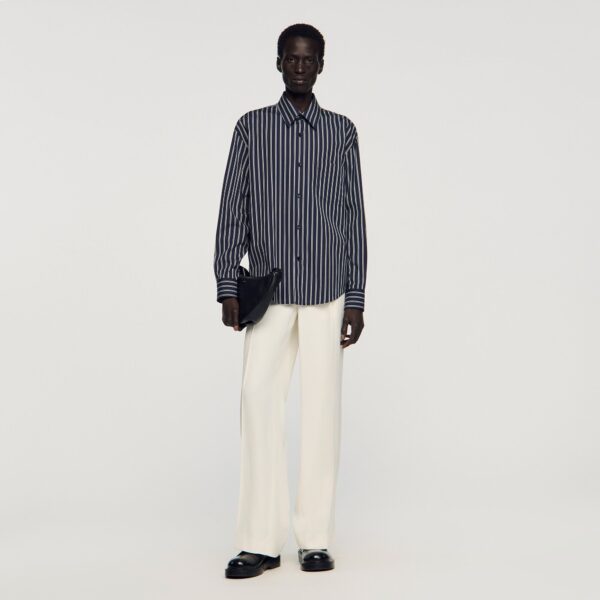 Chemise en coton à rayures