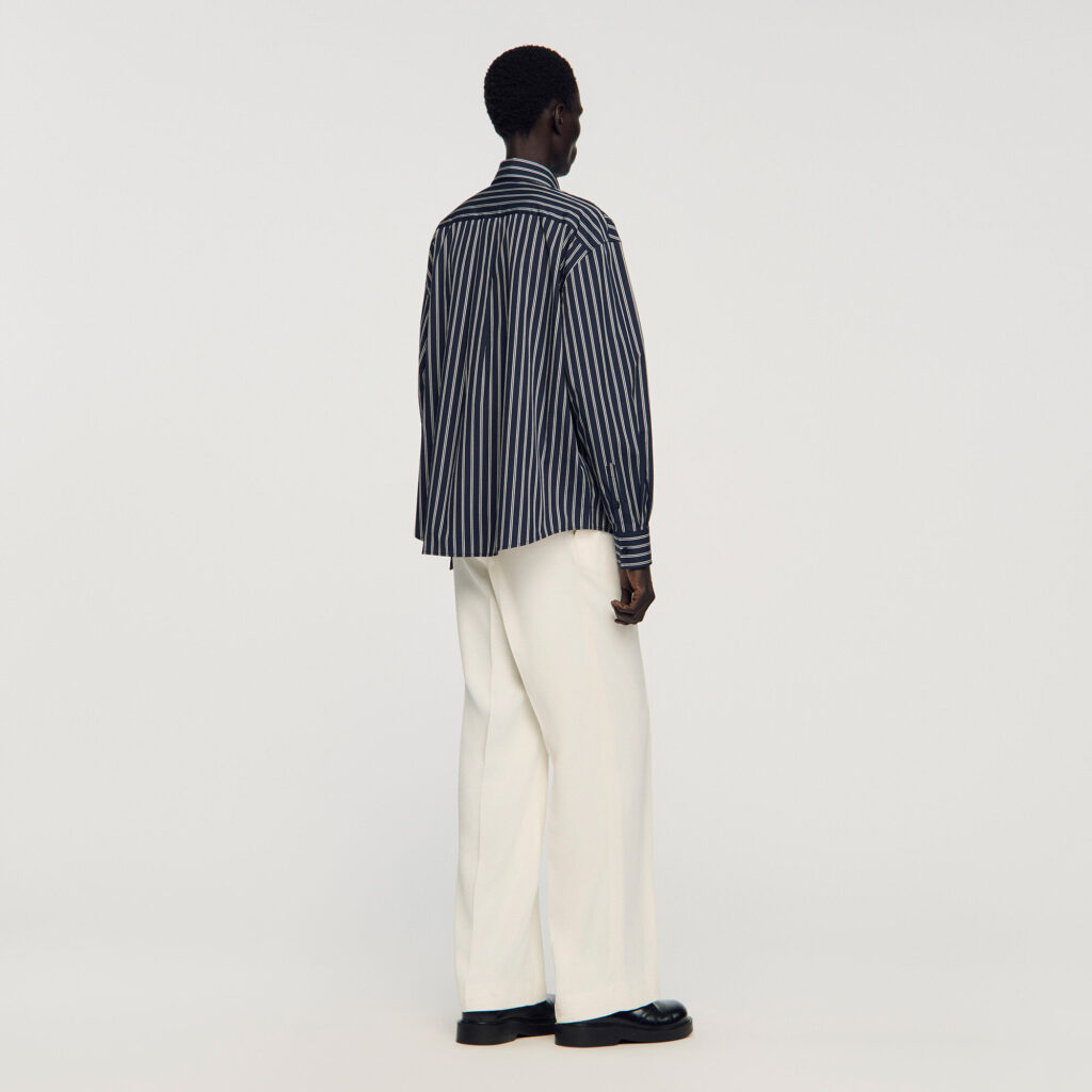 Chemise en coton à rayures