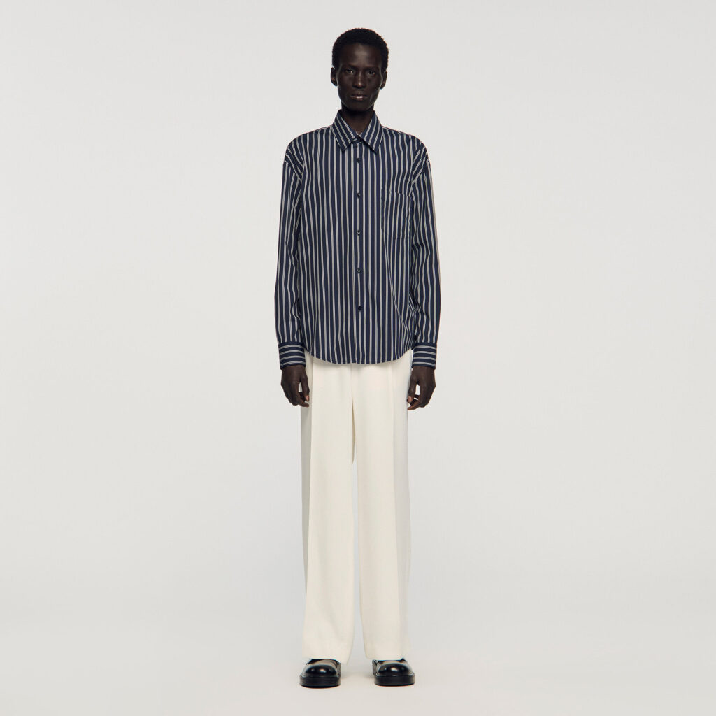 Chemise en coton à rayures