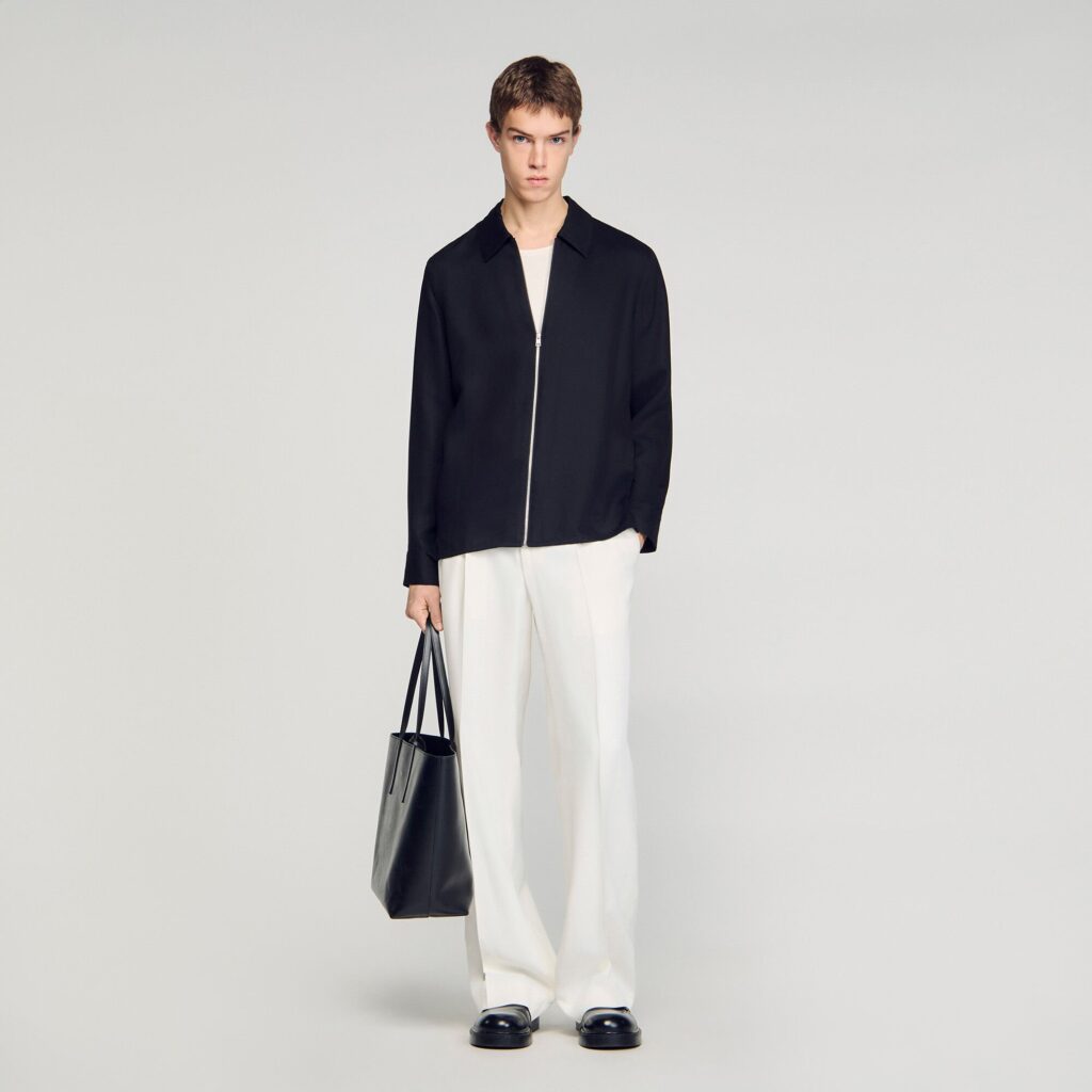 Chemise fluide zippée