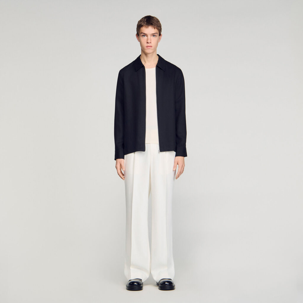 Chemise fluide zippée