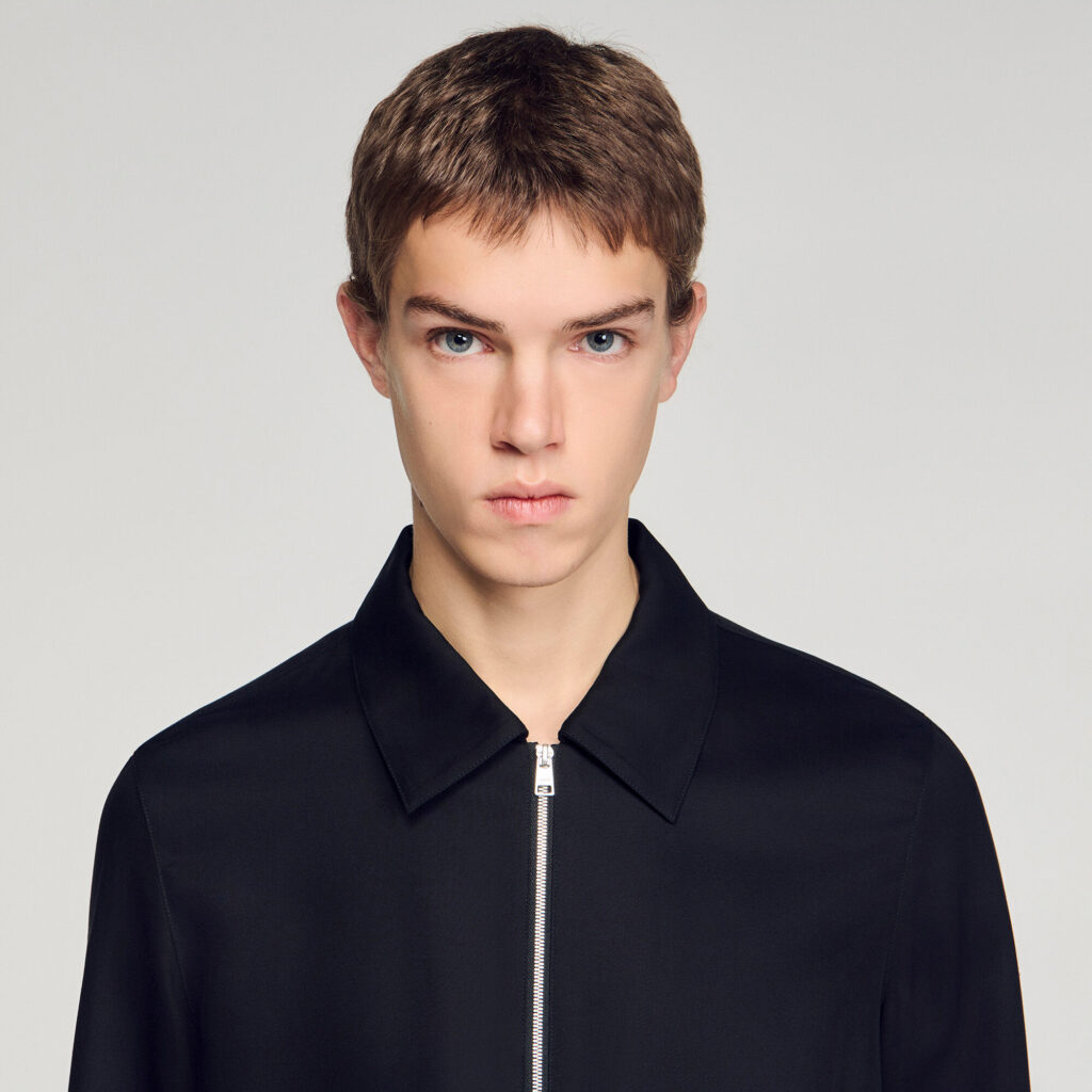 Chemise fluide zippée
