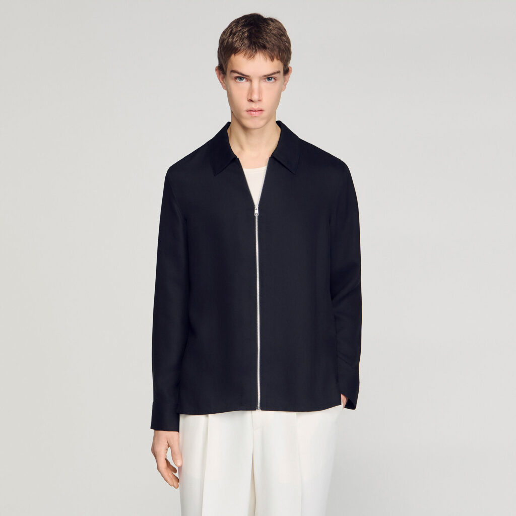 Chemise fluide zippée