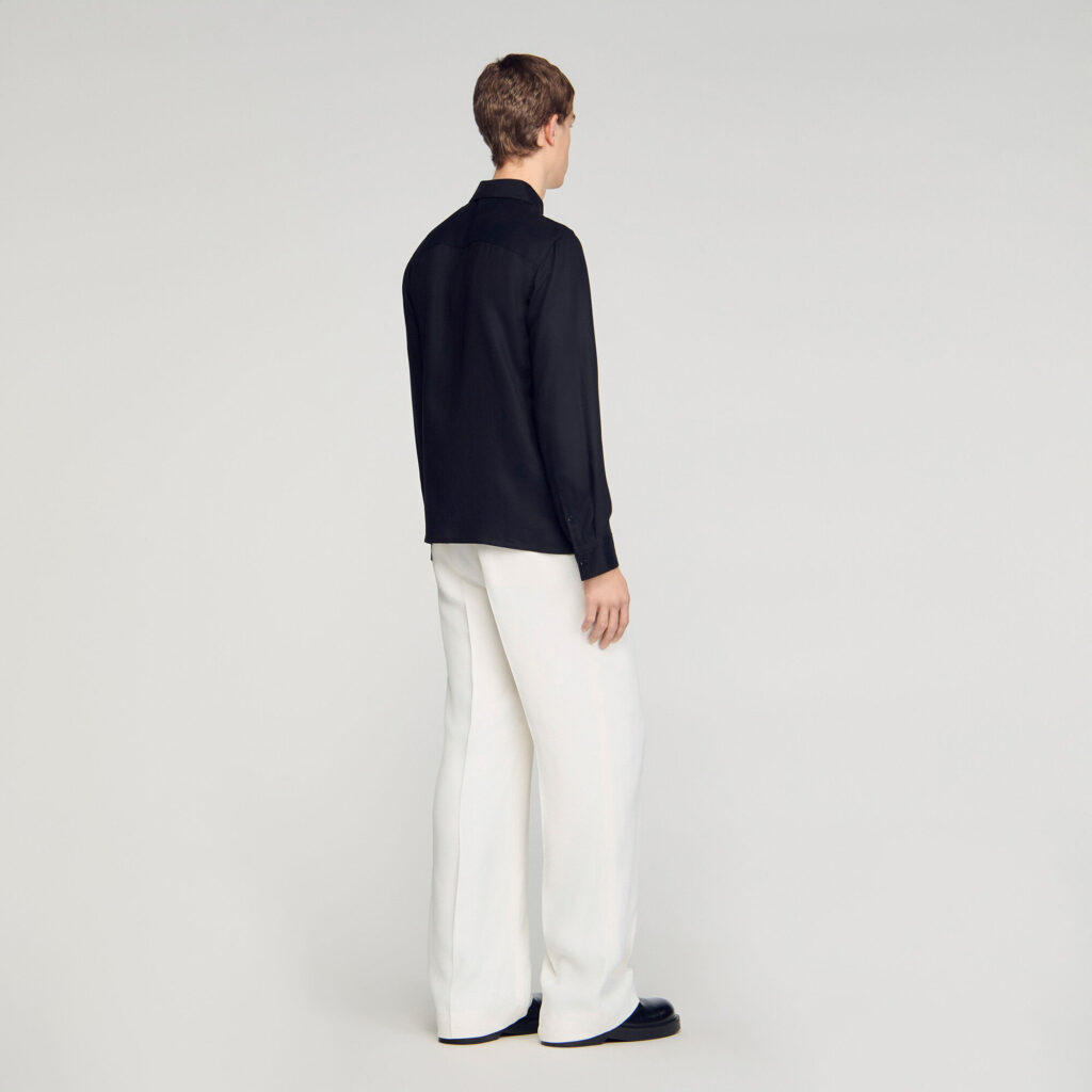Chemise fluide zippée