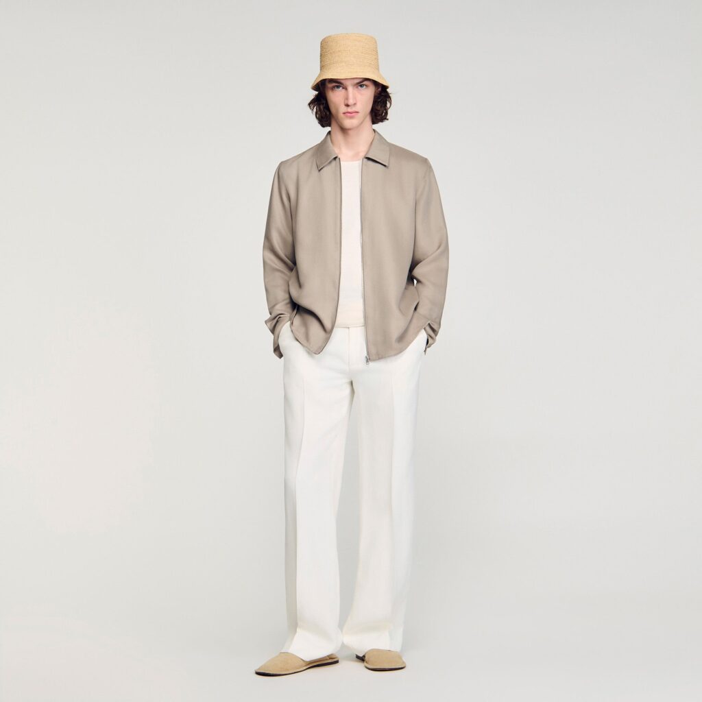 Chemise fluide zippée