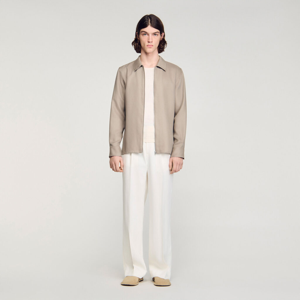 Chemise fluide zippée