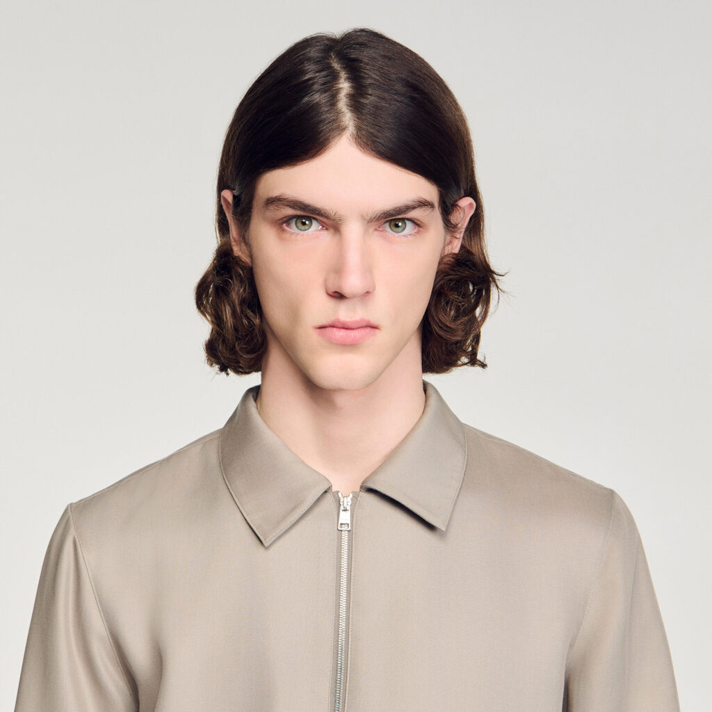 Chemise fluide zippée