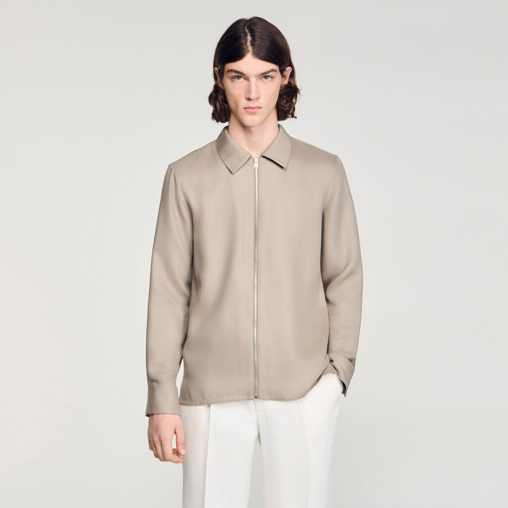 Chemise fluide zippée