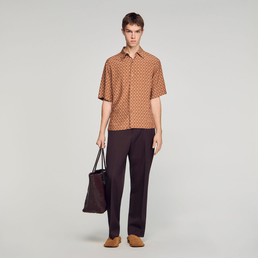 Chemise fluide à imprimé maillons