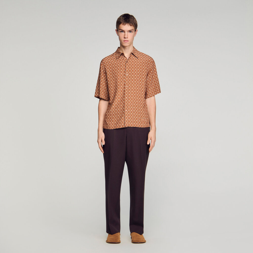 Chemise fluide à imprimé maillons