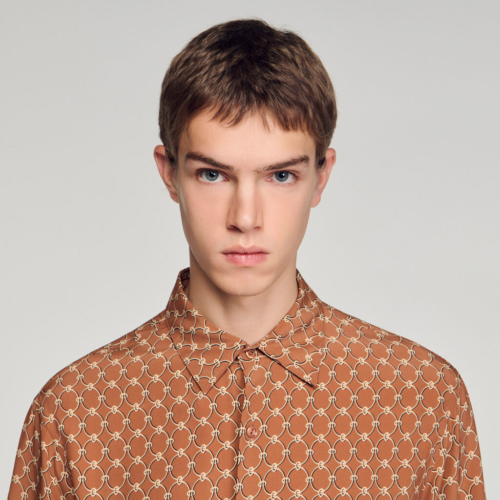 Chemise fluide à imprimé maillons