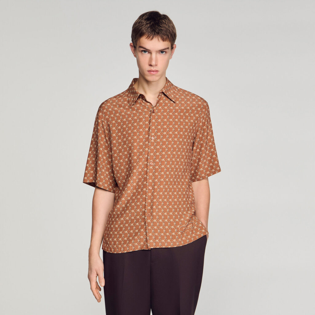 Chemise fluide à imprimé maillons