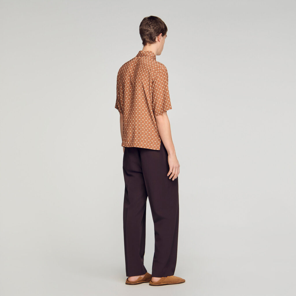 Chemise fluide à imprimé maillons