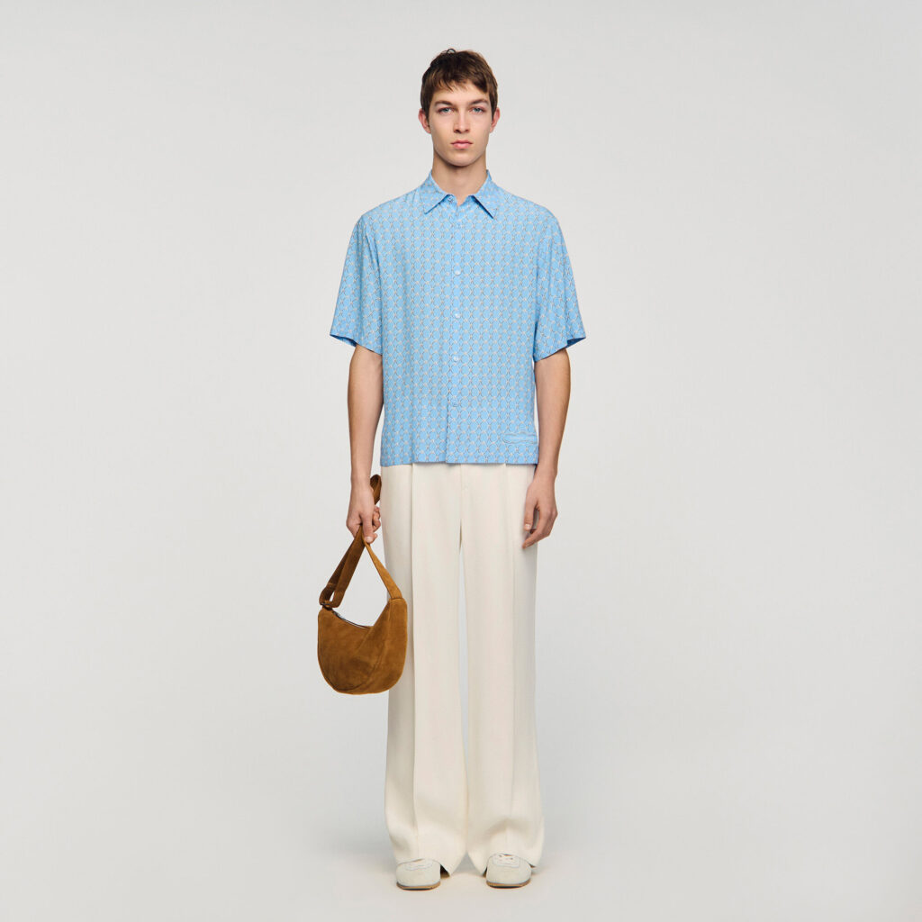 Chemise fluide à imprimé maillons