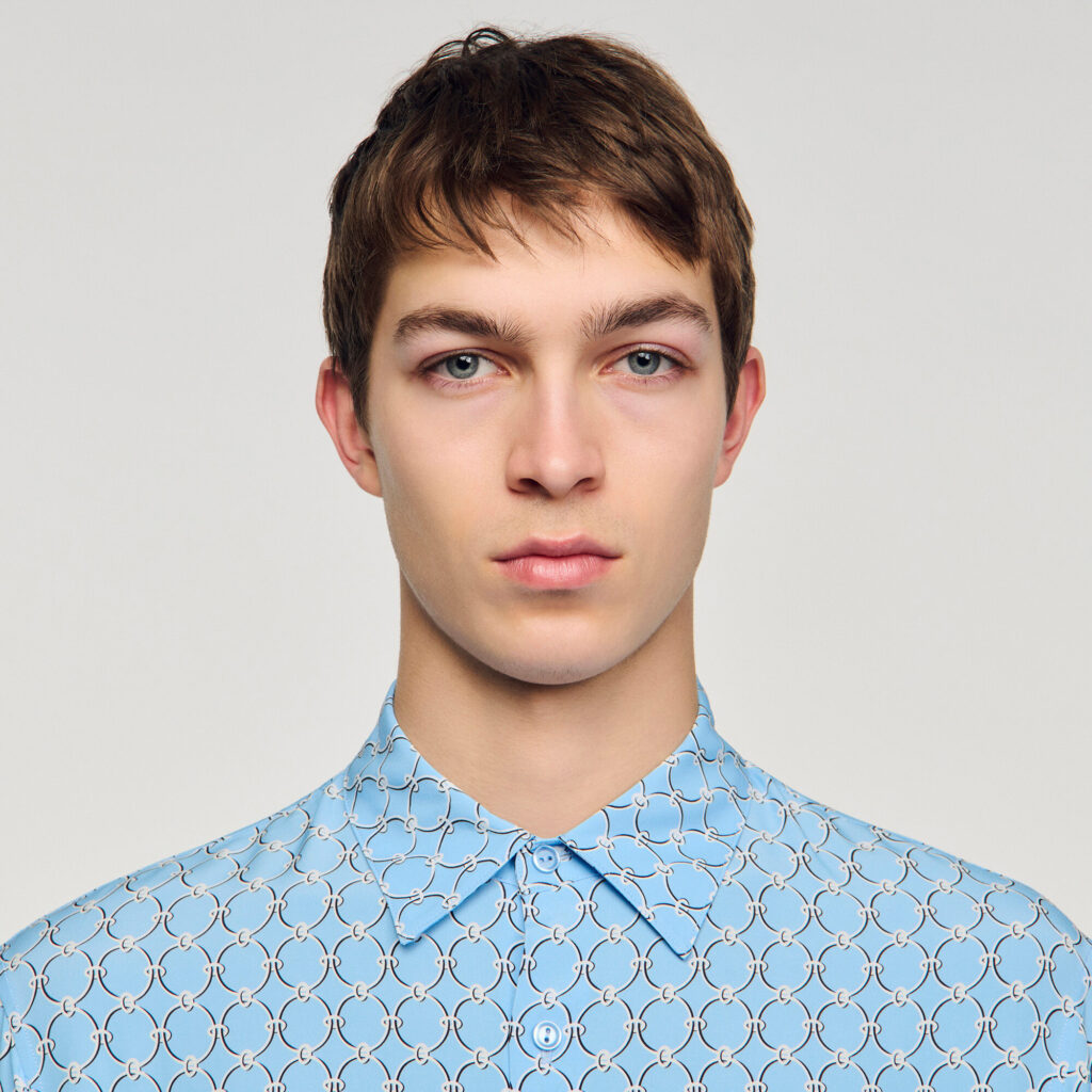 Chemise fluide à imprimé maillons
