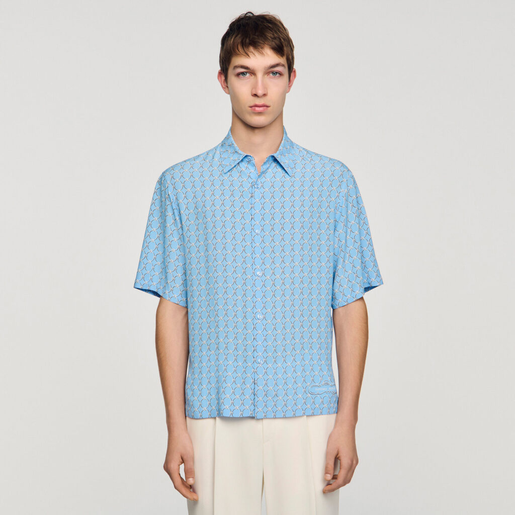 Chemise fluide à imprimé maillons