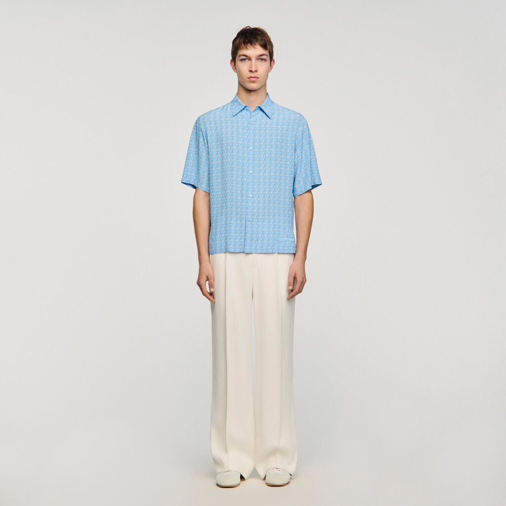 Chemise fluide à imprimé maillons