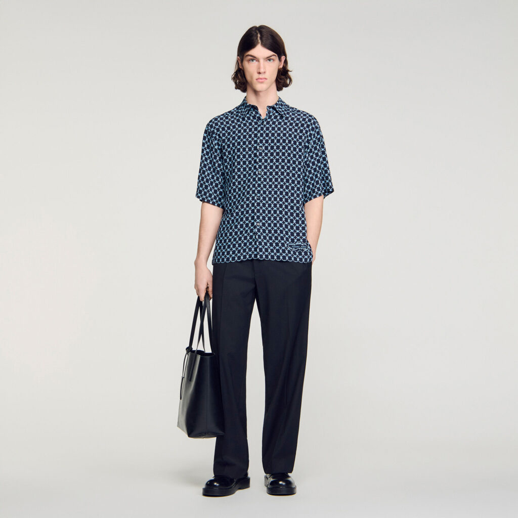 Chemise fluide à imprimé maillons