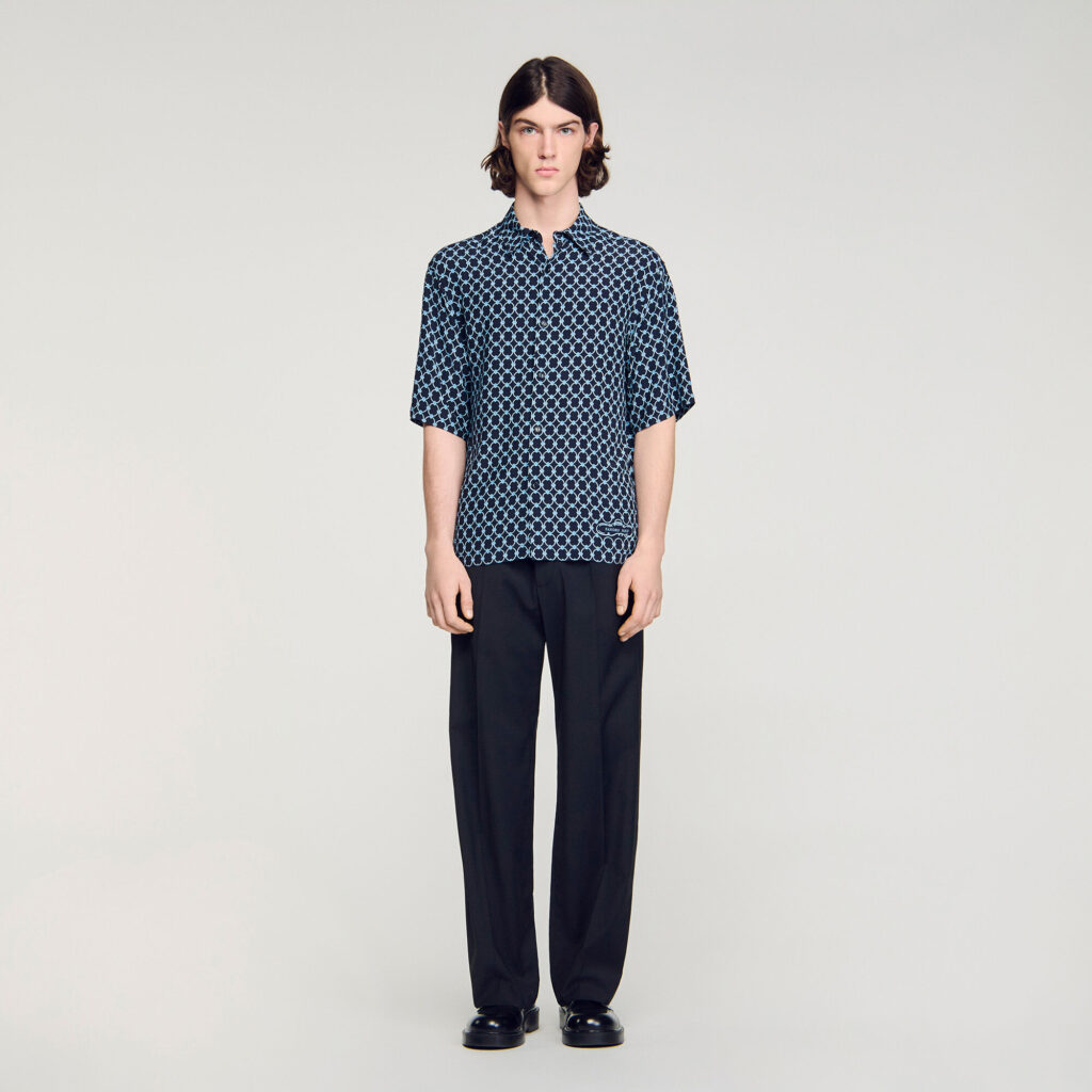 Chemise fluide à imprimé maillons