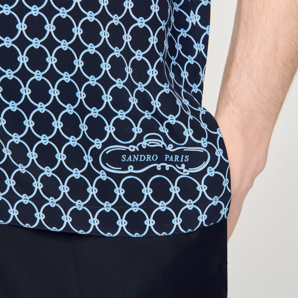 Chemise fluide à imprimé maillons