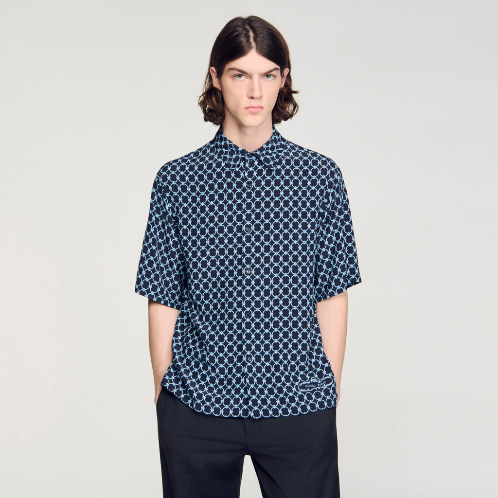 Chemise fluide à imprimé maillons
