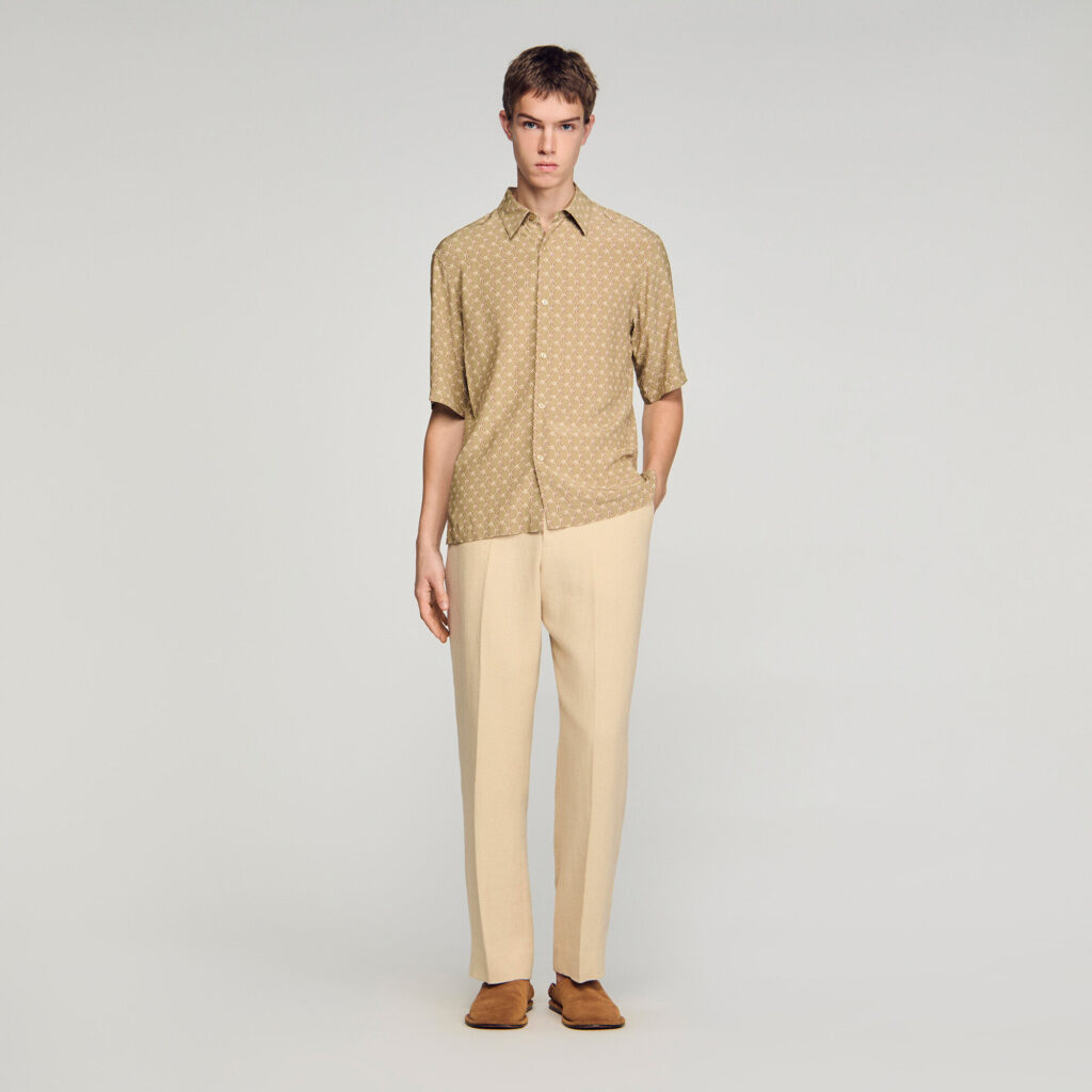 Chemise fluide à imprimé maillons