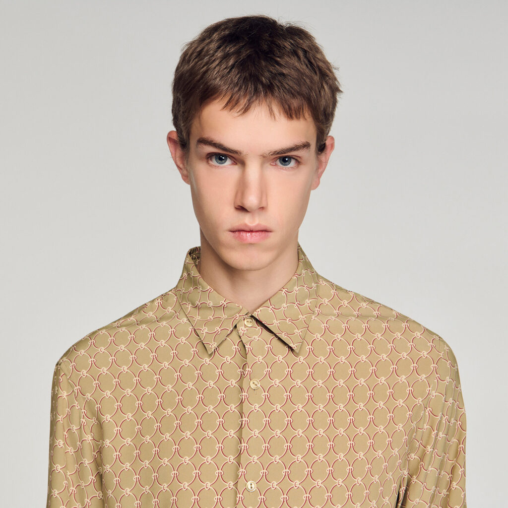 Chemise fluide à imprimé maillons