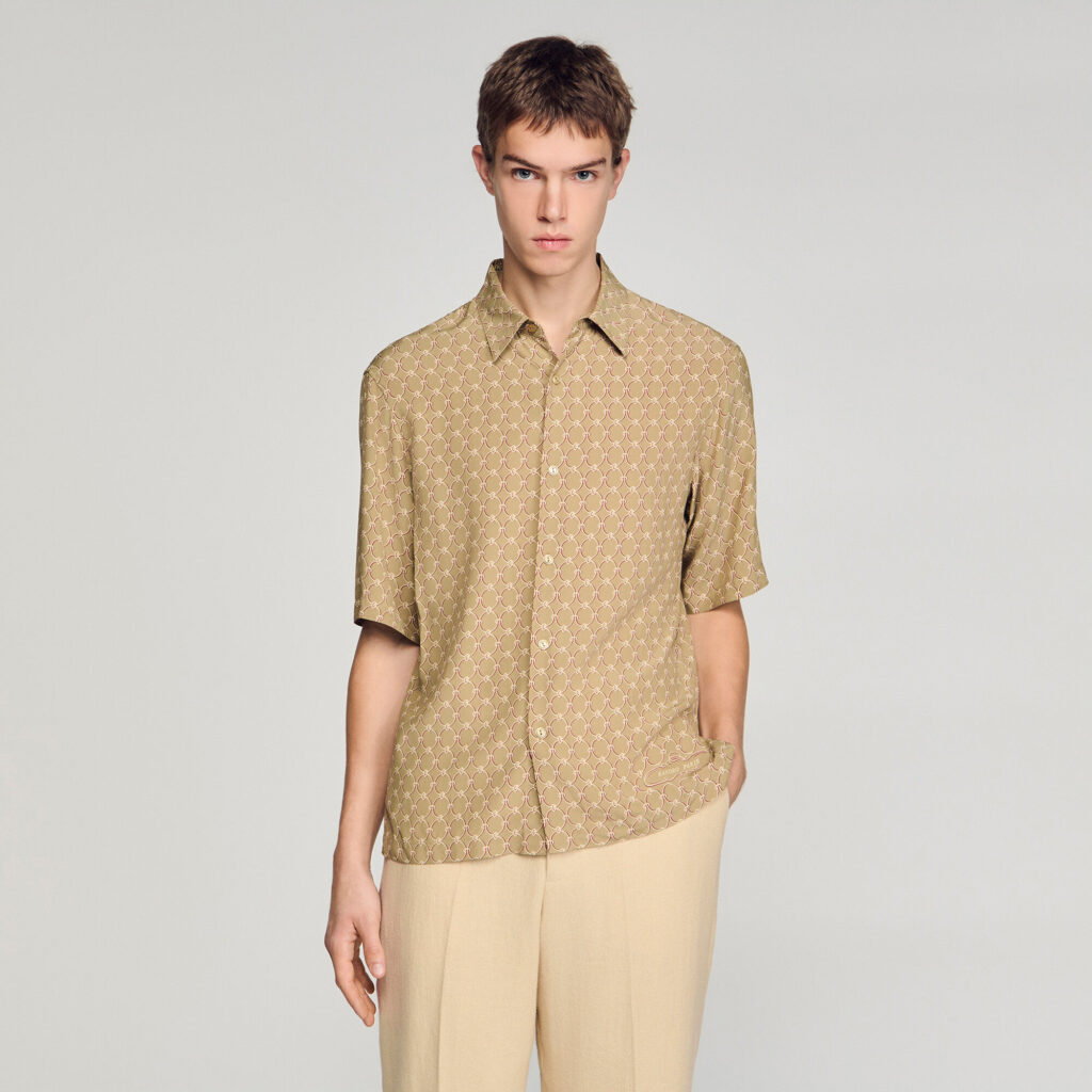 Chemise fluide à imprimé maillons