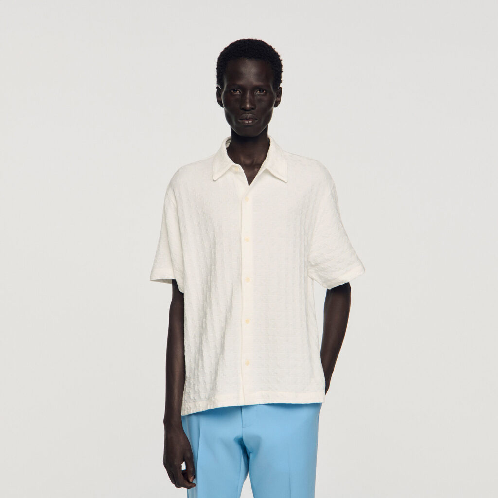 Chemise coton jacquard Square Cross