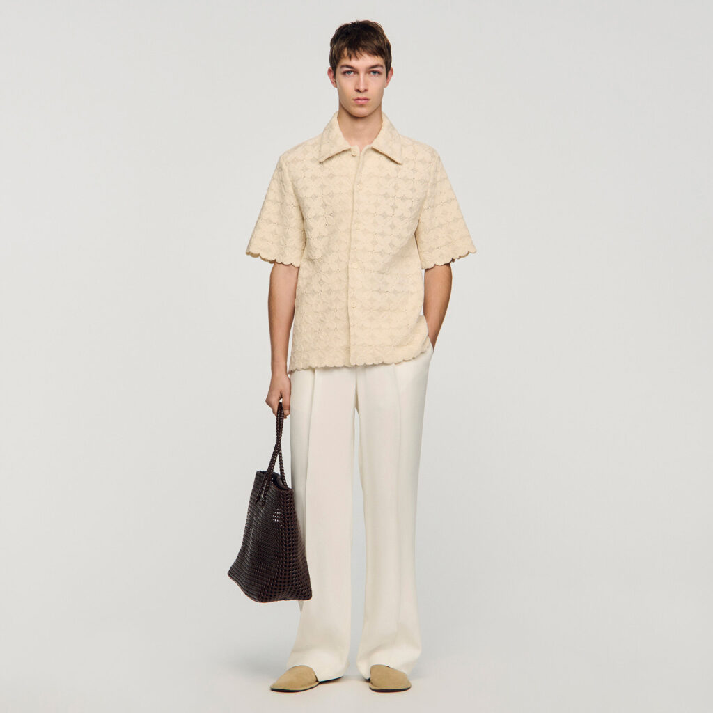 Chemise en coton broderie anglaise
