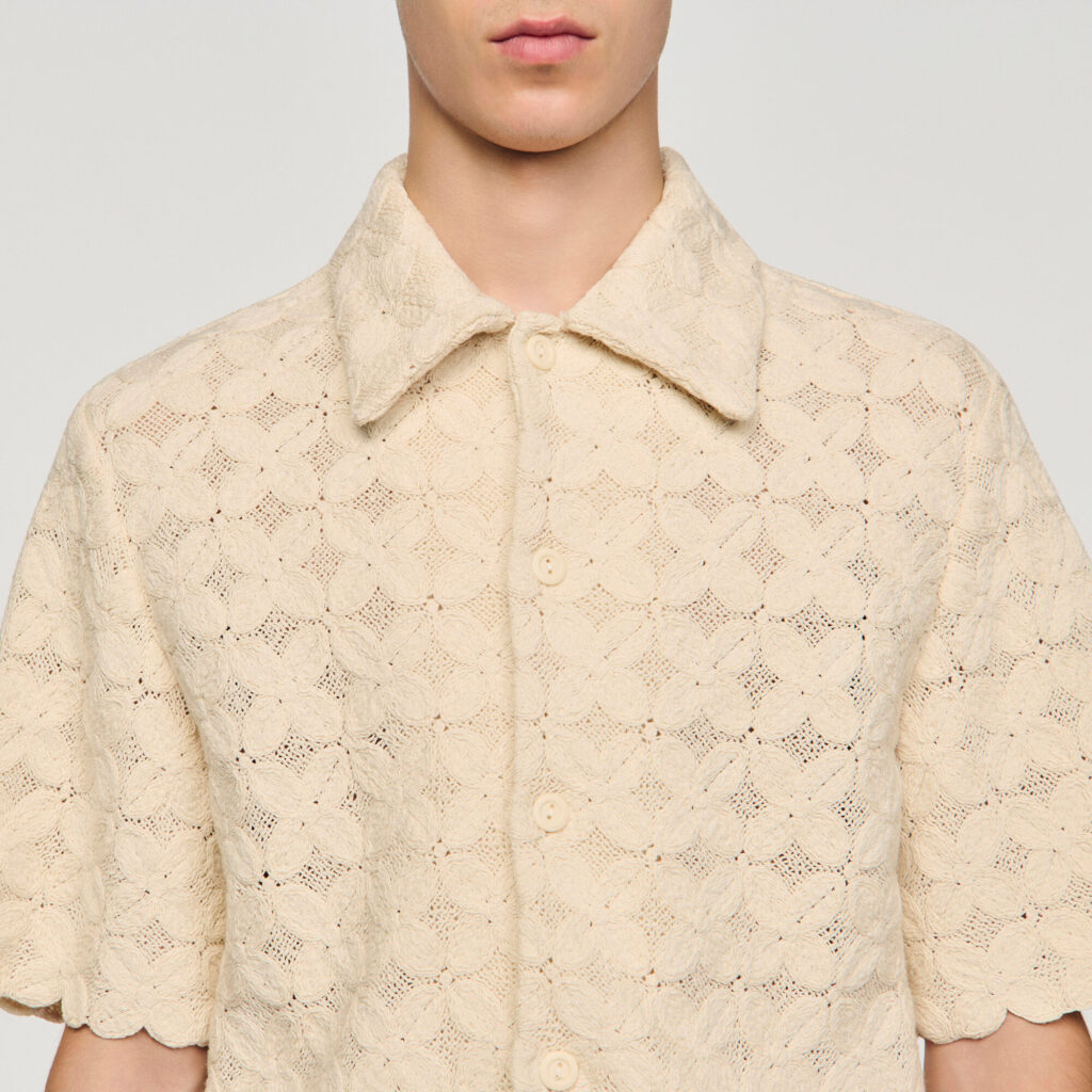 Chemise en coton broderie anglaise