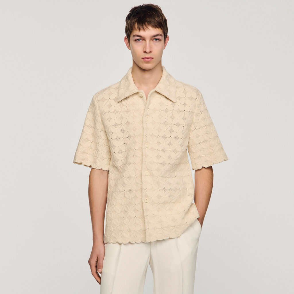 Chemise en coton broderie anglaise