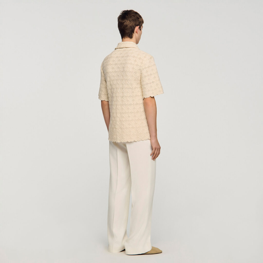 Chemise en coton broderie anglaise
