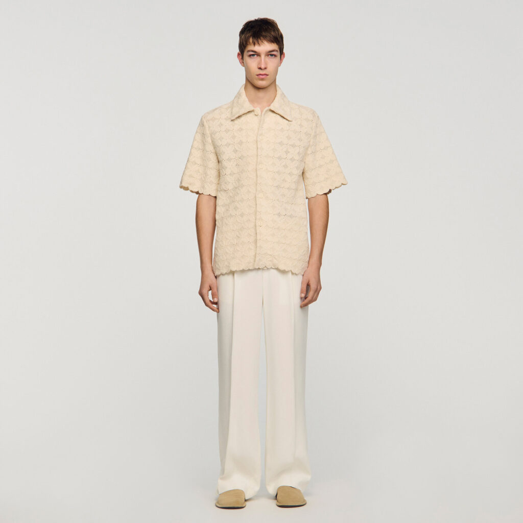 Chemise en coton broderie anglaise