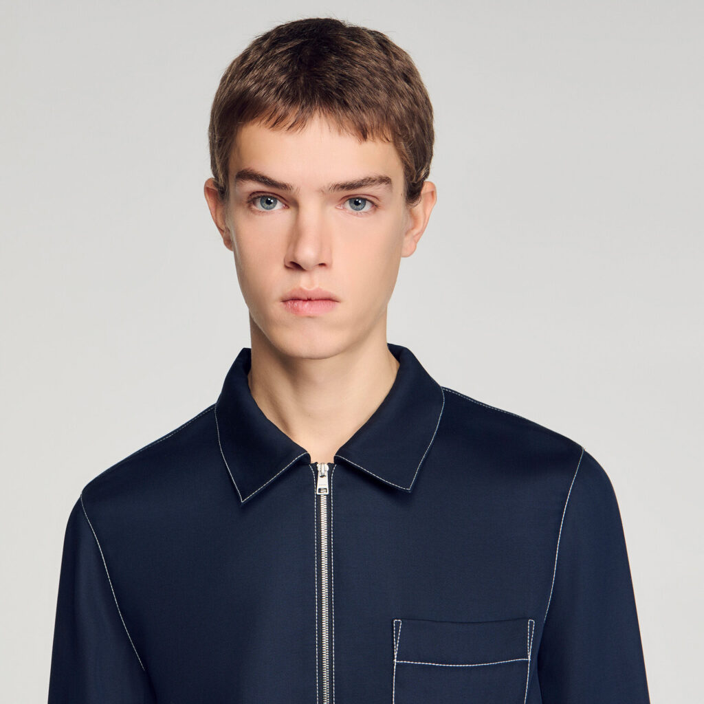 Chemise fluide zippée